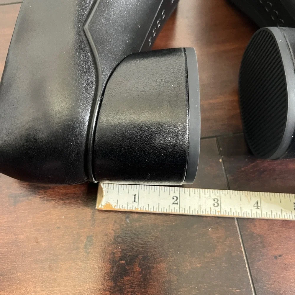 New Ecco Sculpted Lx 35 Women's Leather Block-Heeled Loafer‎ size EU 41/10-10.5